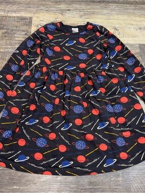 Hanna Andersson solar system print dress Size 8 Girls